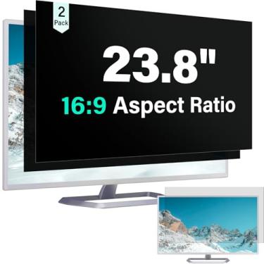 Imagem de Mao Yeye [Pacote com 2] Tela de privacidade de computador de 23,8 polegadas para monitor widescreen com proporção de 16:9, proteção para os olhos, filtro de privacidade para monitor de computador com