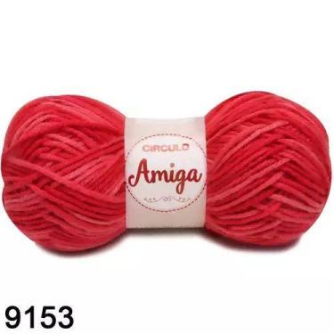 Imagem de Fio Amiga 100g Cor 9153 Mescla Cabaré Vermelho - Círculo - no-brand