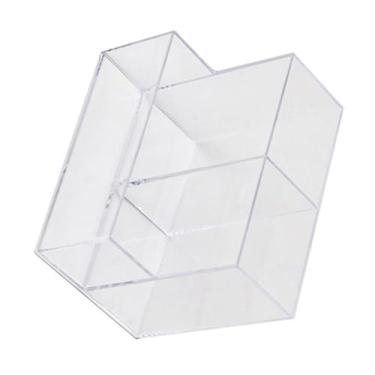 Imagem de Zerodis Porta-canetas de Acrílico, Organizador de Porta-lápis Transparente, Armazenamento de Pincel de Maquiagem Com Vários Compartimentos, para Acessórios de Mesa de Escritório,