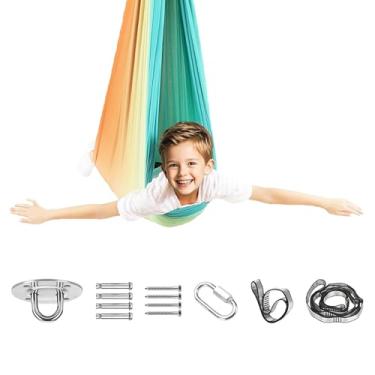 Imagem de Balanço Sensorial,Baloiço Cadeira Sensorial Eficiente | Portátil Ajustável Para Playrooms Quartos Meditação Relaxamento - Jogo Multifuncional Calmante