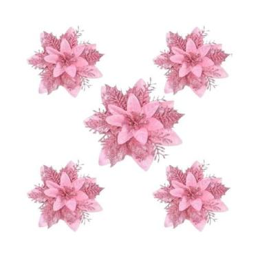 Imagem de Flores Artificiais Com Glitter E Ramos De Frutas Para Decorações De Ár