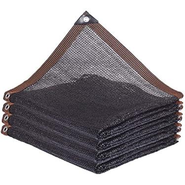 Imagem de Criptografia de malha de sombra solar, rede de sombra de 8 pinos, taxa de sombreamento de 85%, tecido de sombra de alta densidade, com ilhoses, para canis de estufa de plantas