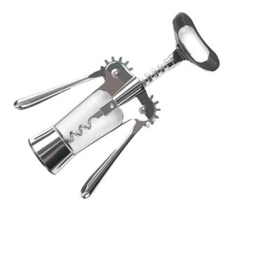 Imagem de Abridor de garrafa portátil de aço inoxidável, abridor de garrafa em espiral, abridor de rolha de vinho, utensílio de cozinha multifuncional, 1 peça (tipo d)