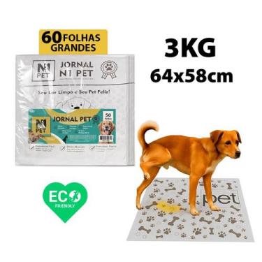 Imagem de Jornal Higiênico P/ Pets E Gatos Biodegradável Pacote (3kg) - temdetud