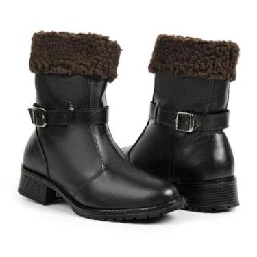 Imagem de Bota Oslo Zurique para Neve em Couro Forrada com Lã e Impermeável Feminina-Feminino