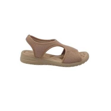 Imagem de Sandália Feminina Anabela Lycra Calce Fácil Ortopédica Comfortflex 2351402-Feminino