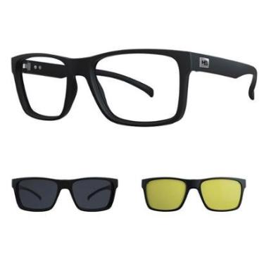 Imagem de Armação Clip On HB Switch 0339 Matte Black Gray - 52 - 3 em 1-Unissex