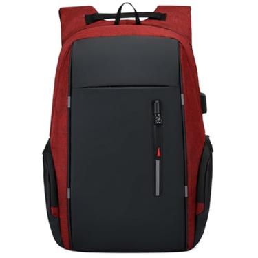 Imagem de mochila com porta de carregamento usb c mochila de viagem para mulheres mochila usb masculina mochila usb mochila para viajar de avião mochila com porta de carregamento USB Mochila para laptop para 17