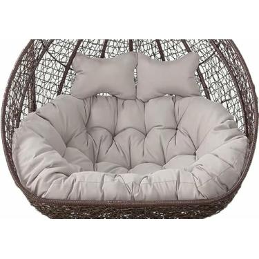 Imagem de Almofadas grossas e laváveis ​​para substituição de cadeiras suspensas em formato de ovo, almofadas para cadeiras de balanço duplas, almofadas para cadeiras de rede suspensas.