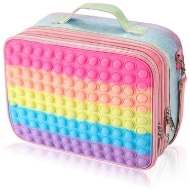Imagem de Lancheira Térmica Pop It Arco-Íris Com Alça Ajustável