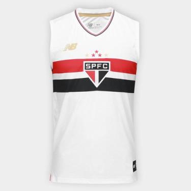 Imagem de Regata São Paulo I 25/26 S/N Torcedor New Balance Masculina, Branco, V