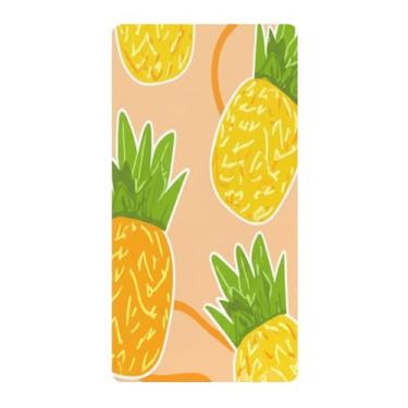 Imagem de Blueangle Lençol de berço padrão para berço infantil - Lençóis de algodão macio e respirável com abacaxi (135)