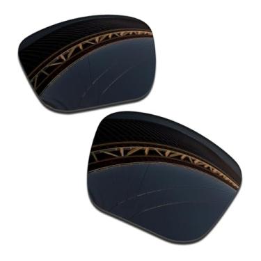 Imagem de LenzProse Lentes de reposição polarizadas de 1,5 mm para óculos de sol Oakley Targetline OO9397 58 mm, antiarranhões | Ajuste perfeito, Preto escuro polarizado - 1,5 mm, 58mm