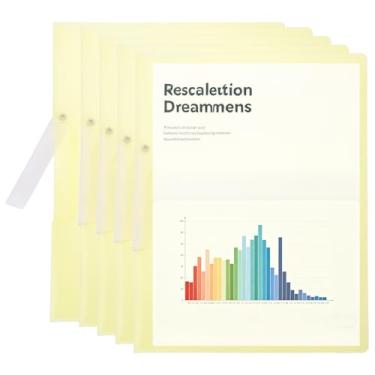 Imagem de PATIKIL Pacote com 5 capas de relatório transparentes com clipe giratório, pastas de apresentação frontais de 30 x 23 cm, fichário de documentos com capacidade de 100 folhas para projetos de