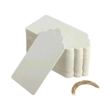 Imagem de Etiquetas De Papel Kraft Feitas À Mão 100pcs Com Cordas Para Roupas, D