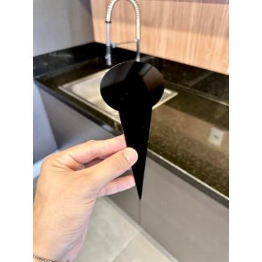 Imagem de Placa de Sabor em Acrílico para Gelato, Sorvete e Açaí, Organização e Exposição Profissional (4, Preto)