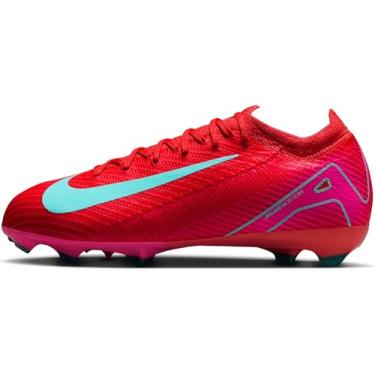 Imagem de Nike Chuteira de futebol Jr. Mercurial Vapor 16 Pro pequena/grande FG de cano baixo (HF5448-800, brilho de brasa/verde aurora), Ember Glow/Verde aurora, 16