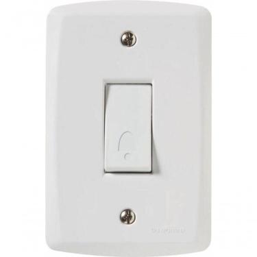 Imagem de Conjunto 4x2 Com 1 Pulsador Campainha 10 A 250 V Tramontina Lux2 Branco
