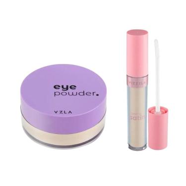 Imagem de Kit Vizzela Eye Powder Cor 02 + Corretivo Satin Cor 02
