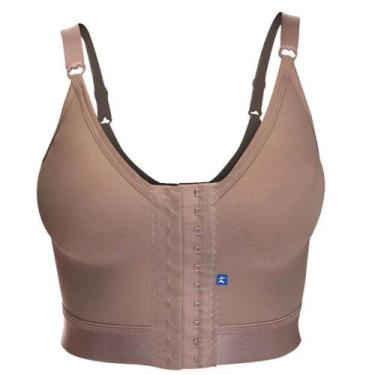 Imagem de Sutia Prótese Silicone Alca Fina Fecho Frontal 100B Rigel Cor:PretoTam