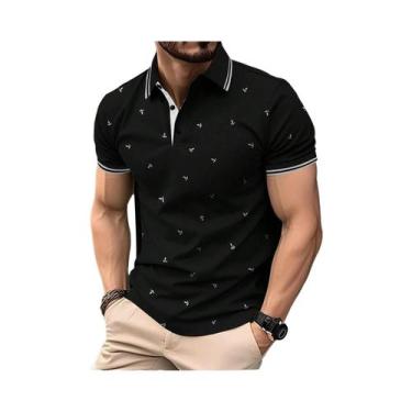 Imagem de Camisa Polo Masculina De Verão 2025 Com Manga Curta, Casual, Fashion, 