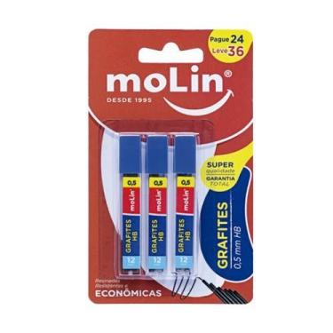 Imagem de Grafites 0,5mm HB - Blister com 3 Tubos de 12 Grafites Cada - no-brand