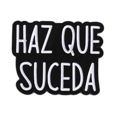 Imagem de Broche De Esmalte Com Citação Inspiradora Em Espanhol, Emblema De Lape