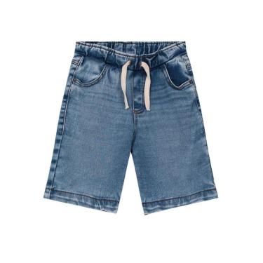 Imagem de Bermuda infantil Jeans Menino Lavagem Média Brandili-Feminino