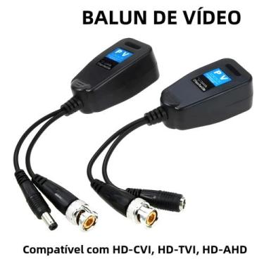Imagem de Transceptor Passivo Balun RJ45 Para Coaxial BNC De Alta Definição Para
