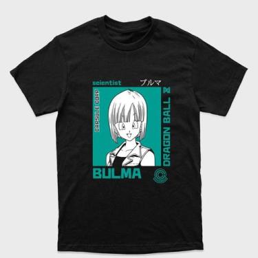 Imagem de Camiseta preta algodão ou Drytec Dragon Ball  Bulma  Capsule corp Tama