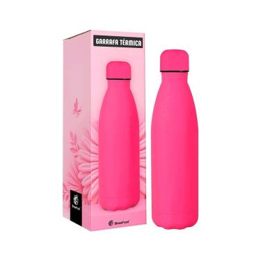 Imagem de Garrafa Térmica Metal Neo - Rosa Neon - 500ml - Brasfoot