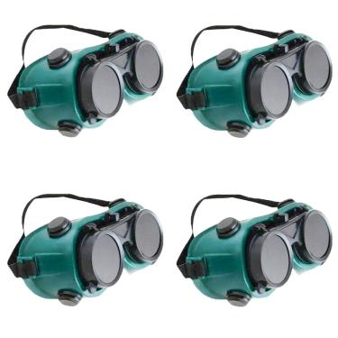 Imagem de Oculos De Solda Kit 4 Uni EPI Mascara De Protecao Equipamento Profissional Articulavel Dupla Lente Soldador Com Filtro