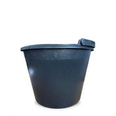 Imagem de Balde Preto C/ Alça De Plástico Resistente 12 Litros Para Obra Concret