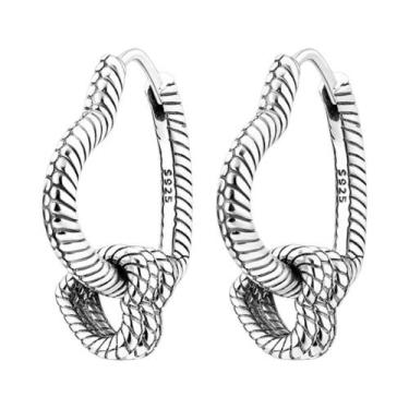 Imagem de Brincos De Argola Minimalistas Em Prata Esterlina 925 Com Fecho De Zir