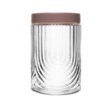 Imagem de 3 Potes com Tampa de Plástico Wolff Bege Vidro