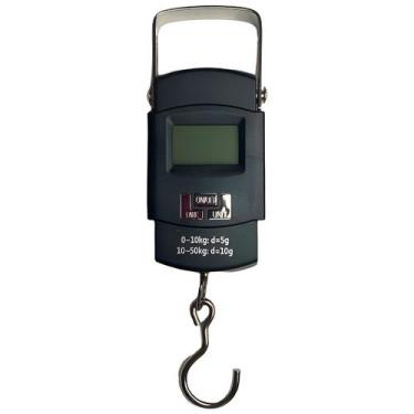 Imagem de Balança Digital Portátil Gancho 50kg Viagem Bagagem LCD - ShopMix