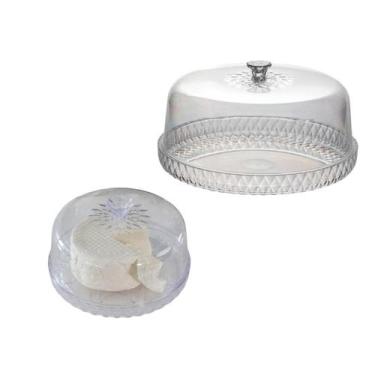 Imagem de Kit Boleira e Queijeira Mesa Posta Glamour Acrílico Porta Bolo Tortas 