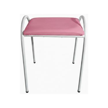 Imagem de Banqueta Banco Banquinho Cozinha Industrial Suede Mavie rosa
