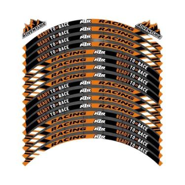 Imagem de Adesivos Refletivos De Vinil Para Roda De Motocicleta, 17 Polegadas, P