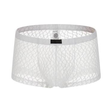 Imagem de Cuecas Boxer Transparentes De Renda Sexy Para Homens Com Bolsa U Respi
