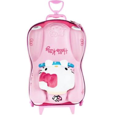 Imagem de Mochila Mala escolar infantil de 3 rodinhas e Relevo 3D - Maxtoy, Hell
