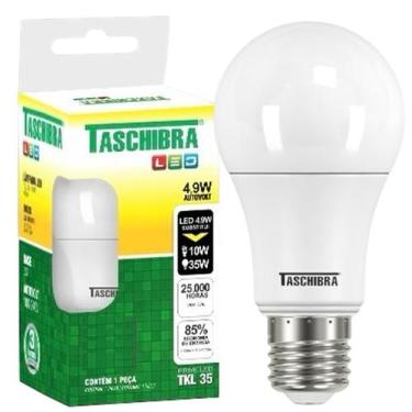 Imagem de Kit 5 Lampada Led Bulbo 4,9w Luz Quente 3000K Amarela Bivolt - TASCHIB