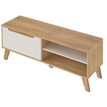 Imagem de Rack De Sala Tv Lotus Carvalho  Off White - ARTELY