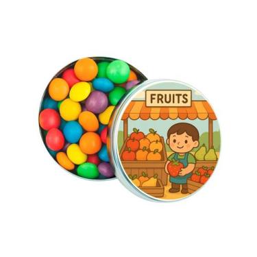 Imagem de Kit 30 Latinhas Lembrancinhas Feira de Frutas Cor: Prateado - Gil Fest