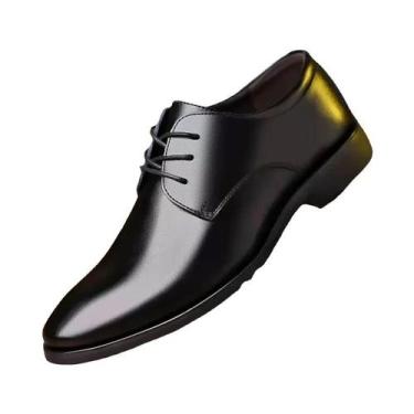 Imagem de Sapatos De Couro Casuais Para Homens Com Aumento De Altura, Moda Prima