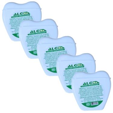 Imagem de Fio Dental AlgDental com Sabor de Menta – 50m | Kit com 5 Unidades | Anti-Cárie e Anti-Placa | Higiene Bucal Completa – ALGSUN