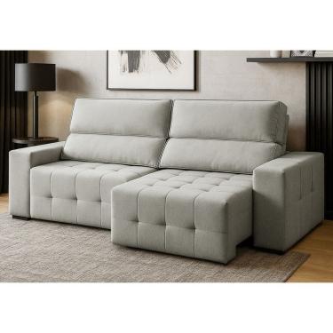 Imagem de Sofa 4 Lugares Retratil Reclinavel 250cm Linho Village Ferguile
