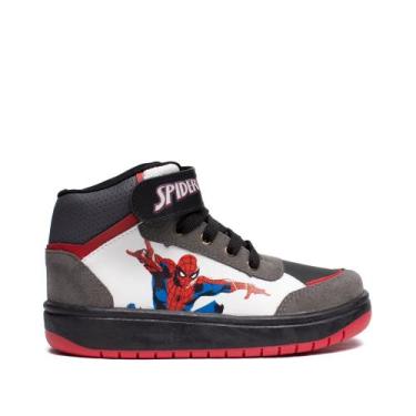 Imagem de Tênis Infantil Marvel Homem Aranha Ilustração Cinza/Branco, Cinza, Bra
