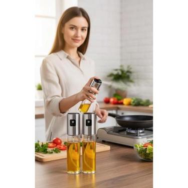 Imagem de Borrifador Azeite Vinagre Vidro 100ml Prata Cozinha - Congratulations 