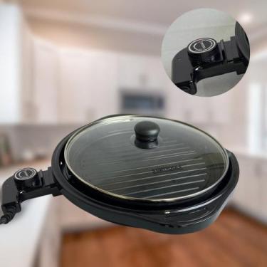 Imagem de Grill Elétrico Redondo Premium com Termostato 127V - Preta - STARTOOLS